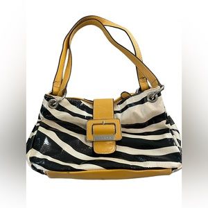 Strada Zebra Print and Yellow Purse